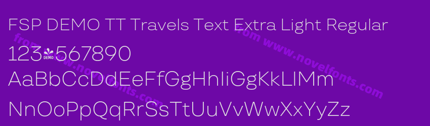 FSP DEMO TT Travels Text Extra Light RegularPreview FSP DEMO TT Travels Text Extra Light RegularPreview