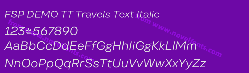FSP DEMO TT Travels Text ItalicPreview FSP DEMO TT Travels Text ItalicPreview