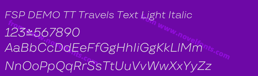 FSP DEMO TT Travels Text Light ItalicPreview FSP DEMO TT Travels Text Light ItalicPreview