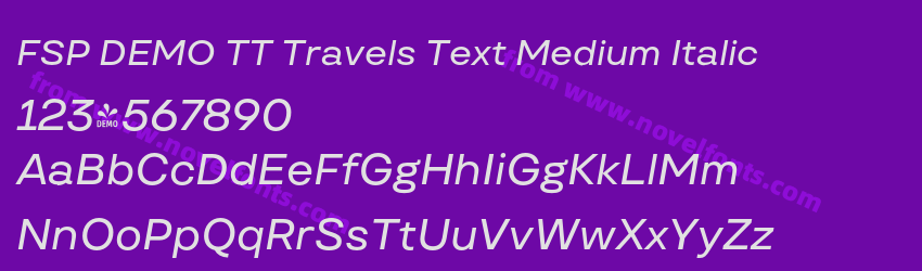 FSP DEMO TT Travels Text Medium ItalicPreview FSP DEMO TT Travels Text Medium ItalicPreview