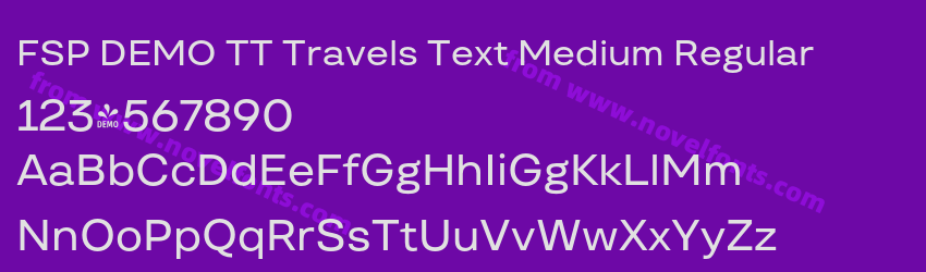 FSP DEMO TT Travels Text Medium RegularPreview