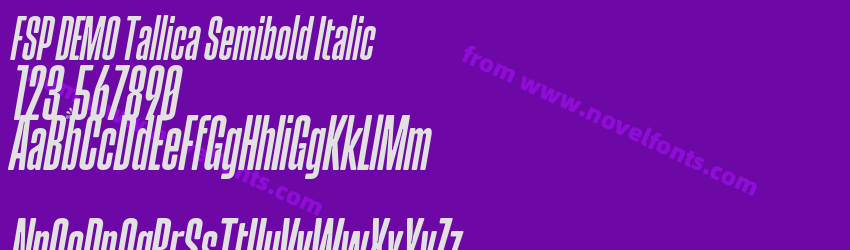 FSP DEMO Tallica Semibold ItalicPreview