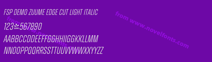 FSP DEMO Zuume Edge Cut Light ItalicPreview