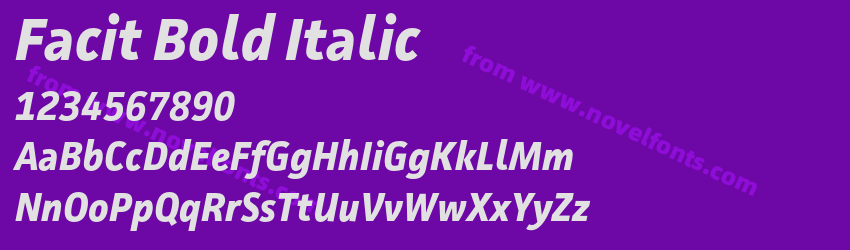 Facit Bold ItalicPreview Facit Bold ItalicPreview