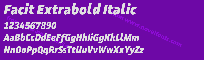 Facit Extrabold ItalicPreview Facit Extrabold ItalicPreview