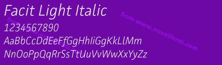 Facit Light ItalicPreview Facit Light ItalicPreview