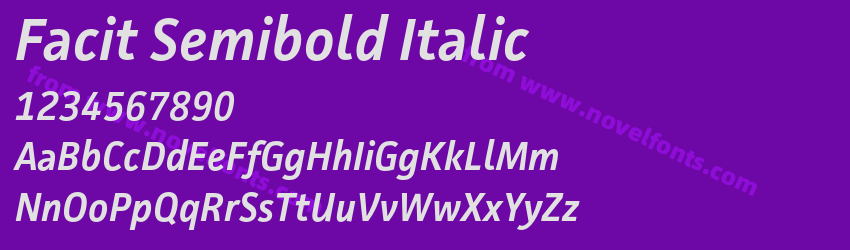 Facit Semibold ItalicPreview Facit Semibold ItalicPreview