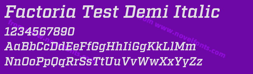 Factoria Test Demi ItalicPreview Factoria Test Demi ItalicPreview