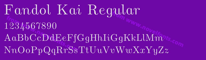 Fandol Kai RegularPreview Fandol Kai RegularPreview