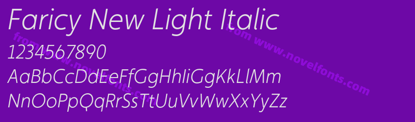Faricy New Light ItalicPreview Faricy New Light ItalicPreview