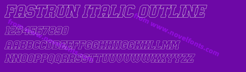 Fastrun Italic OutlinePreview Fastrun Italic OutlinePreview