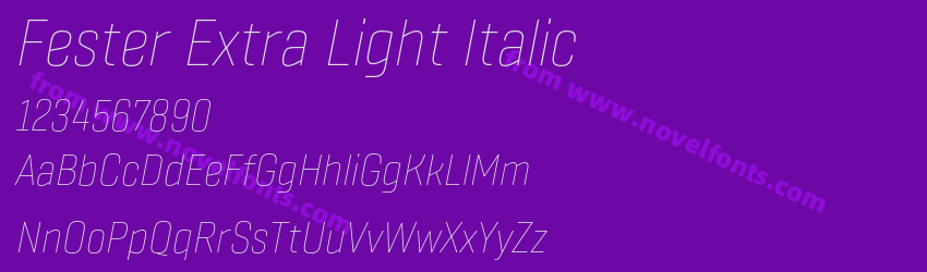 Fester Extra Light ItalicPreview Fester Extra Light ItalicPreview