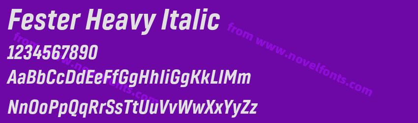 Fester Heavy ItalicPreview Fester Heavy ItalicPreview