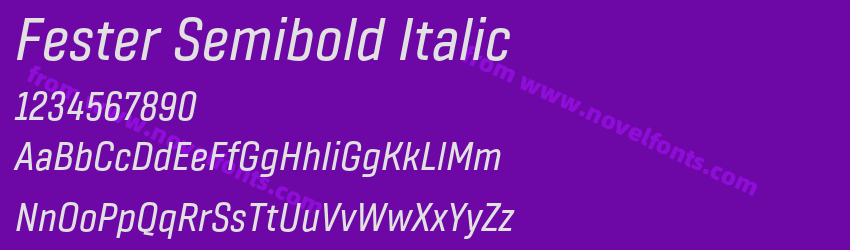 Fester Semibold ItalicPreview