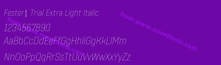 Fester_ Trial Extra Light ItalicPreview