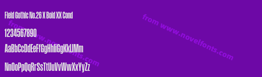 Field Gothic No.26 X Bold XX CondPreview Field Gothic No.26 X Bold XX CondPreview
