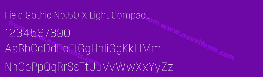Field Gothic No.50 X Light CompactPreview Field Gothic No.50 X Light CompactPreview