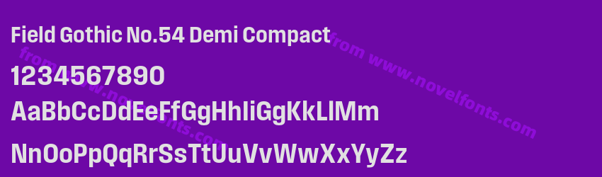 Field Gothic No.54 Demi CompactPreview Field Gothic No.54 Demi CompactPreview