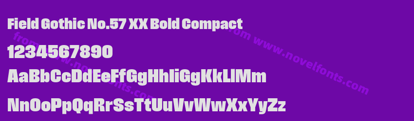 Field Gothic No.57 XX Bold CompactPreview Field Gothic No.57 XX Bold CompactPreview