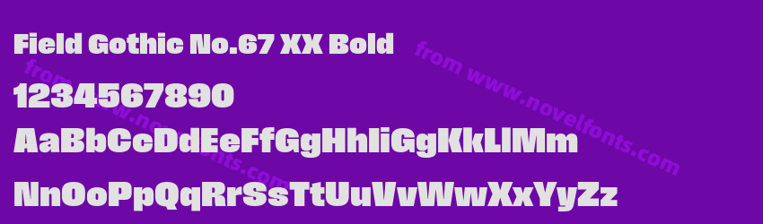 Field Gothic No.67 XX BoldPreview Field Gothic No.67 XX BoldPreview