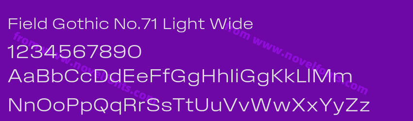 Field Gothic No.71 Light WidePreview Field Gothic No.71 Light WidePreview