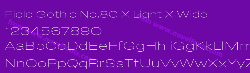 Field Gothic No.80 X Light X WidePreview Field Gothic No.80 X Light X WidePreview