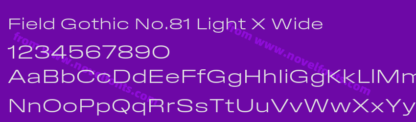 Field Gothic No.81 Light X WidePreview Field Gothic No.81 Light X WidePreview