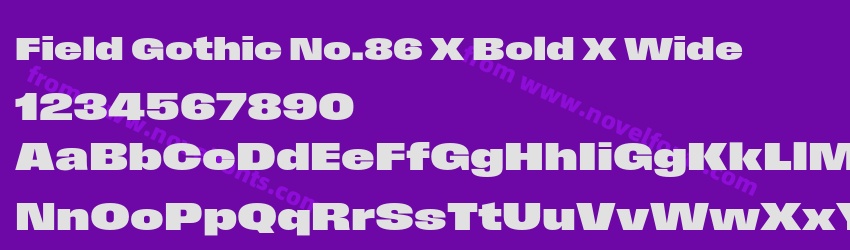 Field Gothic No.86 X Bold X WidePreview Field Gothic No.86 X Bold X WidePreview