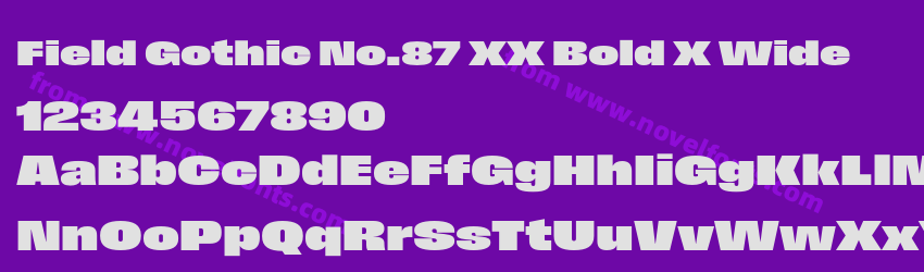 Field Gothic No.87 XX Bold X WidePreview Field Gothic No.87 XX Bold X WidePreview