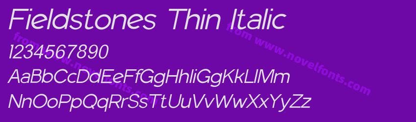 Fieldstones Thin ItalicPreview Fieldstones Thin ItalicPreview