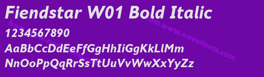 Fiendstar W01 Bold ItalicPreview