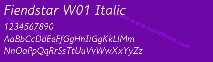 Fiendstar W01 ItalicPreview Fiendstar W01 ItalicPreview