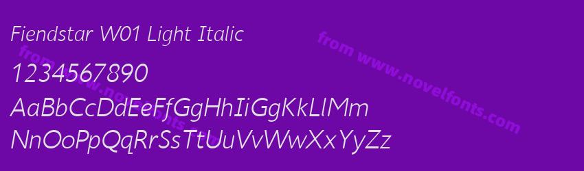 Fiendstar W01 Light ItalicPreview