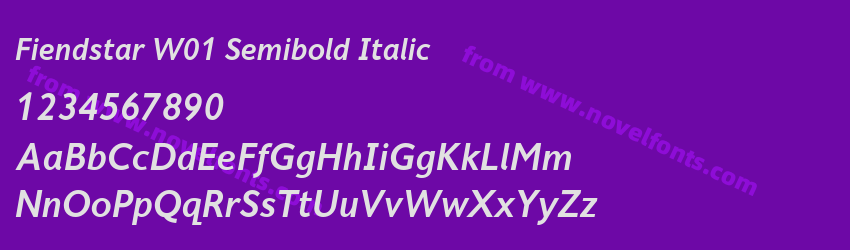 Fiendstar W01 Semibold ItalicPreview