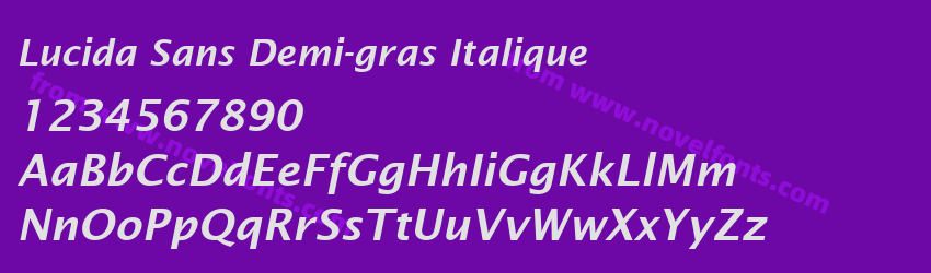 Lucida Sans Demi-gras ItaliquePreview