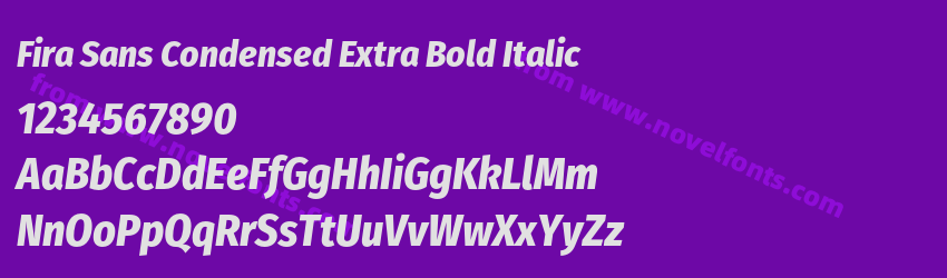 Fira Sans Condensed Extra Bold ItalicPreview Fira Sans Condensed Extra Bold ItalicPreview
