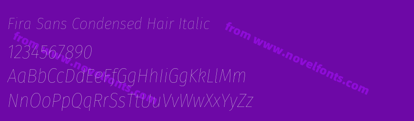 Fira Sans Condensed Hair ItalicPreview Fira Sans Condensed Hair ItalicPreview