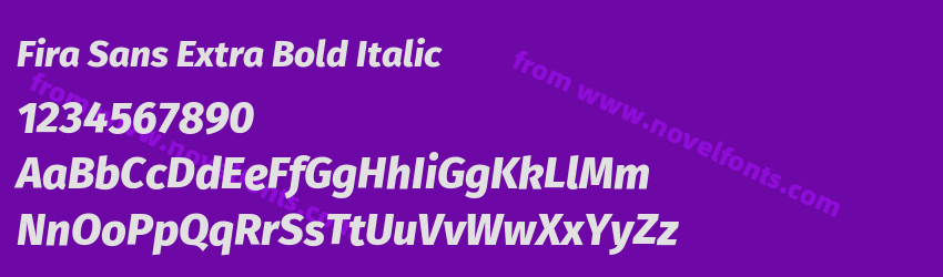 Fira Sans Extra Bold ItalicPreview