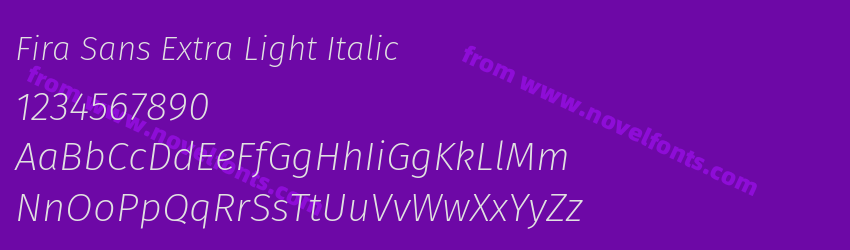 Fira Sans Extra Light ItalicPreview Fira Sans Extra Light ItalicPreview