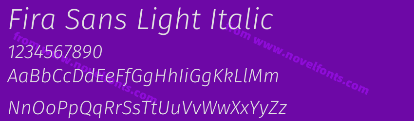 Fira Sans Light ItalicPreview Fira Sans Light ItalicPreview
