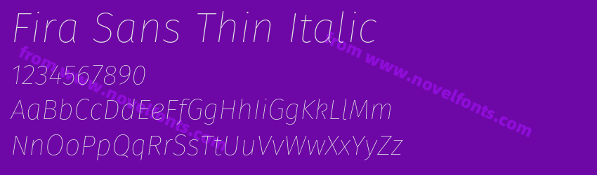 Fira Sans Thin ItalicPreview Fira Sans Thin ItalicPreview