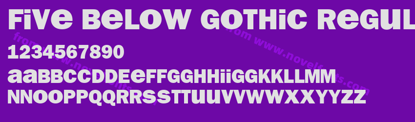 Five Below Gothic RegularPreview Five Below Gothic RegularPreview