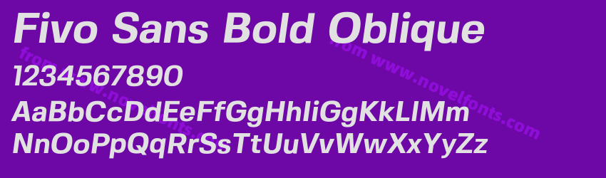 Fivo Sans Bold ObliquePreview Fivo Sans Bold ObliquePreview