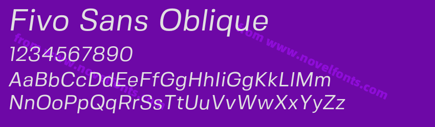 Fivo Sans ObliquePreview Fivo Sans ObliquePreview