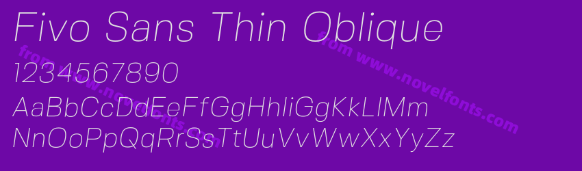Fivo Sans Thin ObliquePreview