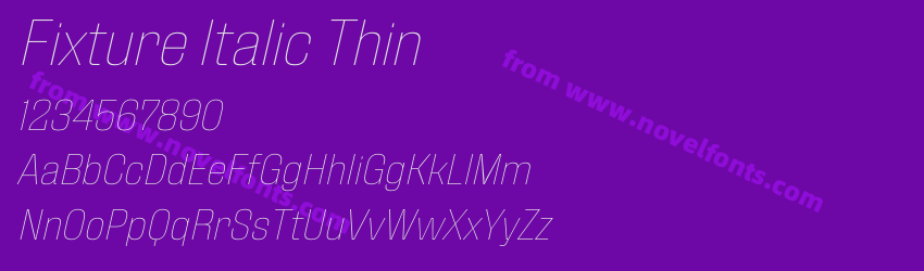 Fixture Italic ThinPreview