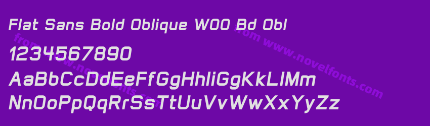 Flat Sans Bold Oblique W00 Bd OblPreview