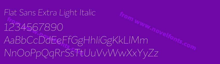 Flat Sans Extra Light ItalicPreview Flat Sans Extra Light ItalicPreview