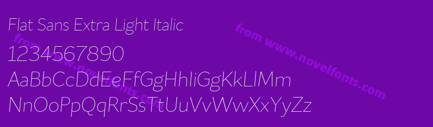 Flat Sans Extra Light ItalicPreview
