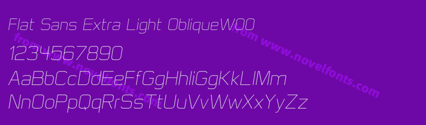 Flat Sans Extra Light ObliqueW00Preview Flat Sans Extra Light ObliqueW00Preview